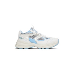 White   Blue Marathon Sneakers 231307F128048