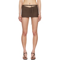 Brown Asai Miniskirt 241188F090013