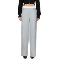 Blue Pinched Seam Trousers 232188F087020