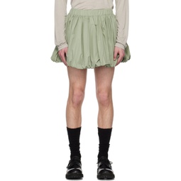 Green Puff Miniskirt 231678M193007