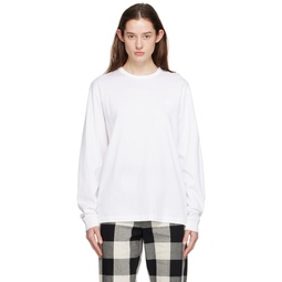 White Patch Long Sleeve T Shirt 231129F110010