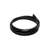 Black Nail Leather Bracelet 231129M142004