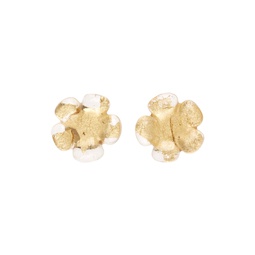Gold Flower Earrings 231129F022004