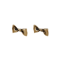 Gold Karen Kilimnik Edition Bow Earrings 231129F022000