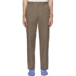 Taupe Creased Trousers 241129M191024