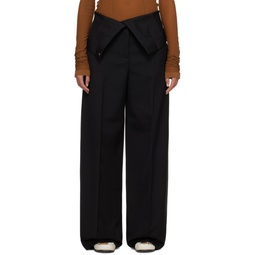 Black Tailored Trousers 241129F087023