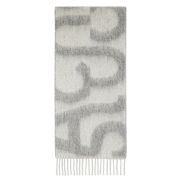 Gray Logo Scarf 241129M150080