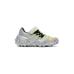 Silver Chunky Sole Sneakers 232129M237017