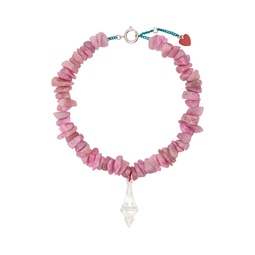 Pink Agate Necklace 231129F023003