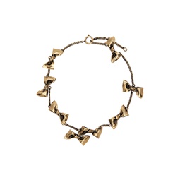 Gold Karen Kilimnik Edition Multi Bow Necklace 231129F023006