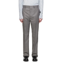 Gray Tailored Trousers 241129M191035