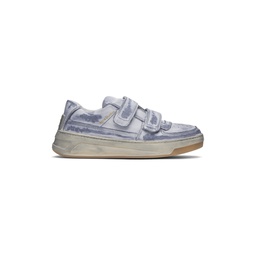 Blue Velcro Strap Sneakers 241129F128006