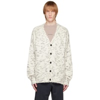 Off White Button Up Cardigan 231129M200012