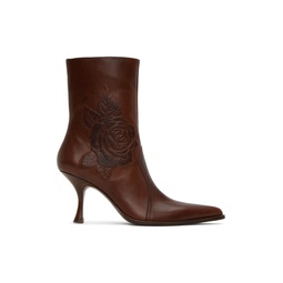 Brown Rose Boots 231129F113001