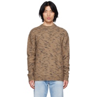 Brown Brushed Sweater 231129M201037