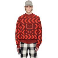 Red Mock Neck Sweater 231129M201018