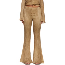 Brown Crinkled Trousers 222129F087010
