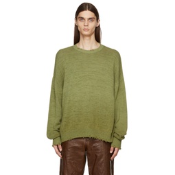 Green Knit Sweater 212129M201020