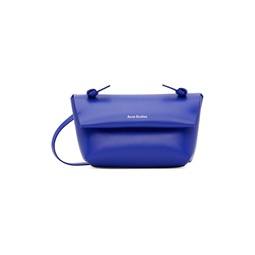 Blue Leather Mini Shoulder Bag 222129F048014