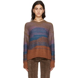 Multicolor Gradient Sweater 222129F100003