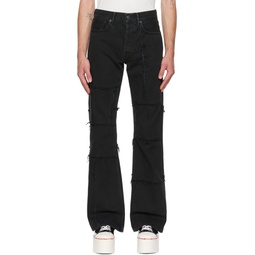 Black Distressed Jeans 222129M186034