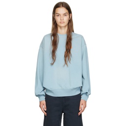 Blue Garment Dyed Sweatshirt 222129F098008