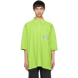 Green Embroidered Polo 231129M212005