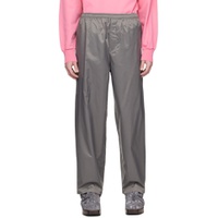 Gray Coated Trousers 231129M191007