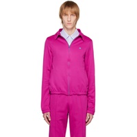 Pink Embroidered Track Jacket 231129M204000