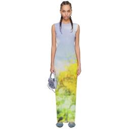 Multicolor Blurred Maxi Dress 241129F055002