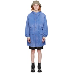 Blue Hooded Jacket 241129M180023