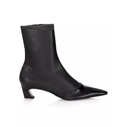 Bano 50MM Faux-Leather Booties