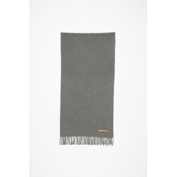 Cashmere fringe scarf - Narrow - Grey Melange