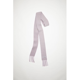 Wool-alpaca fringe scarf - Skinny - Dusty lilac