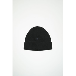 Micro face patch beanie - Ink blue