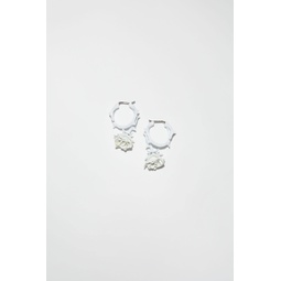 Roses earrings - White