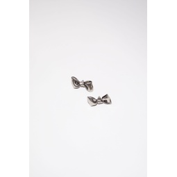 Bow earrings - Antique Silver