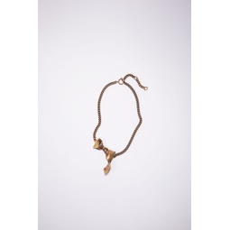 Bow necklace - Antique gold