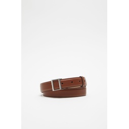 Leather buckle belt - Brown