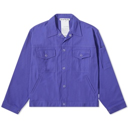 Acne Studios Ourle Twill Overshirt Electric Purple