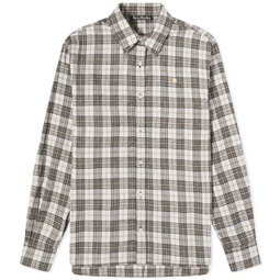 Acne Studios Sarlie Dry Flannel Check Shirt White & Black