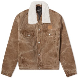 Acne Studios Orsan Patch Canvas Padded Jacket Toffee Brown