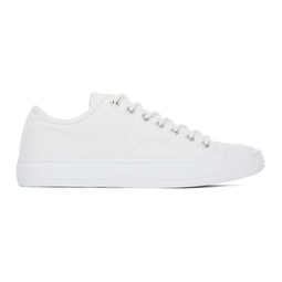 White Canvas Low Sneakers 222129M237010