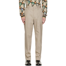 Beige Casual Trousers 222129M191032