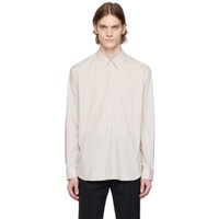 Taupe Button-Up Shirt 231129M192042
