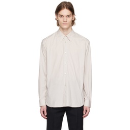 Taupe Button-Up Shirt 231129M192042