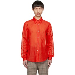 Red Button-Up Shirt 231129M192034