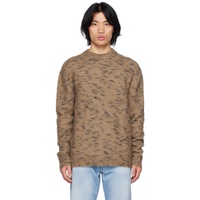 Brown Brushed Sweater 231129M201037