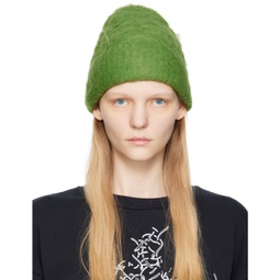 Green Wool Beanie 232129F014012