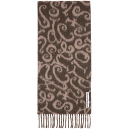 Brown & Beige Monogram Scarf 232129M150081